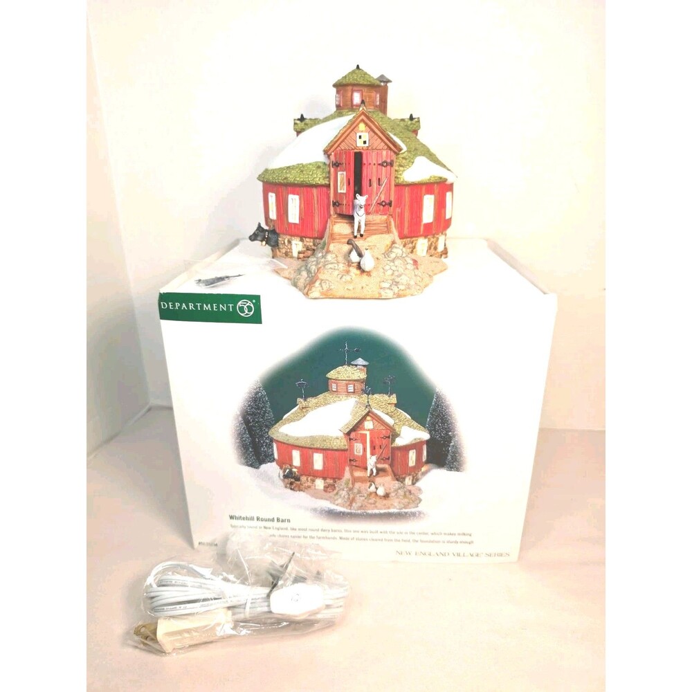 Dept 56 New England Village "Whitehill Round Barn" #56-56654 RETIRED 2001 NOB